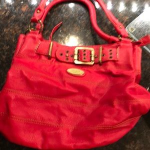Red handbag